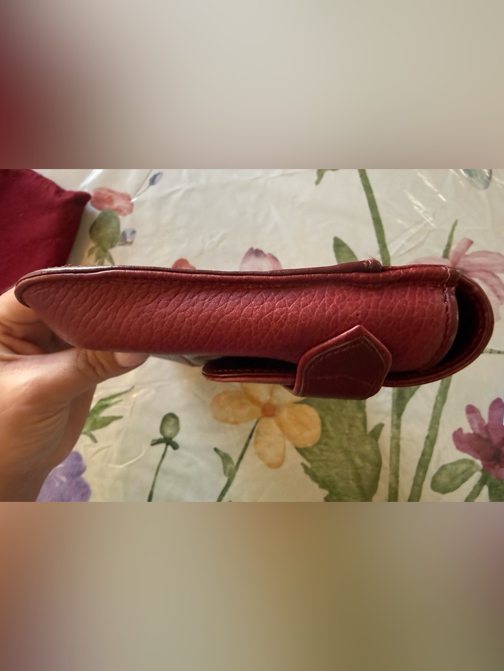 Cartier Maroon Leather Clutch with Gold Logo Oval - Picture 8 of 16
